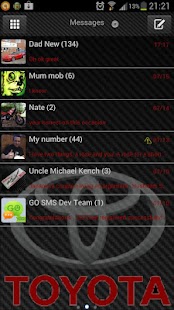How to download GO SMS PRO Toyota Carbon Theme 1.1 mod apk for pc