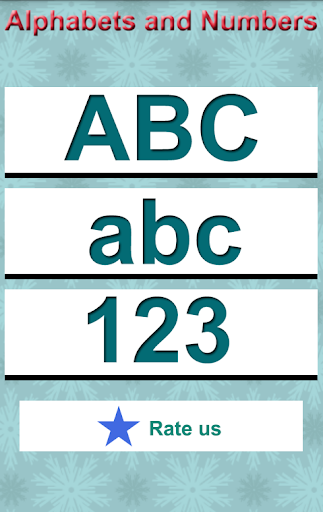 Write Alphabets and Numbers