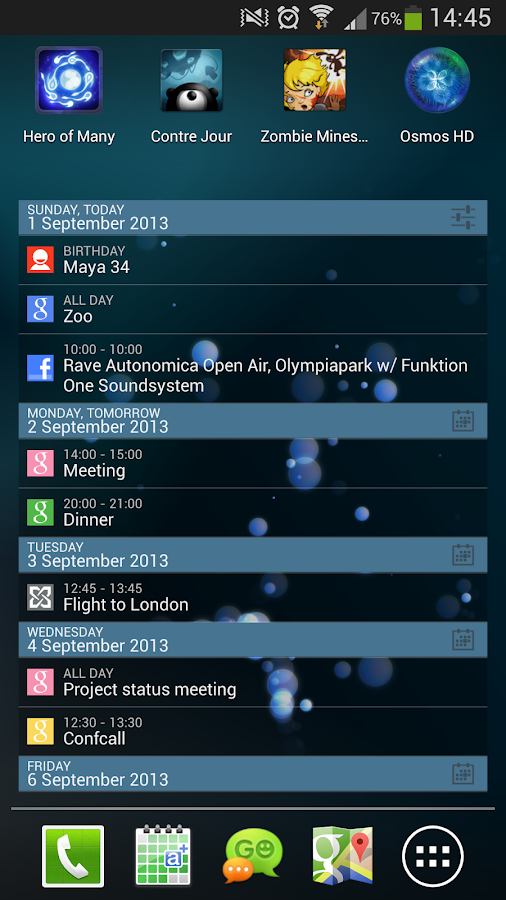 aCalendar+ Android Calendar - screenshot