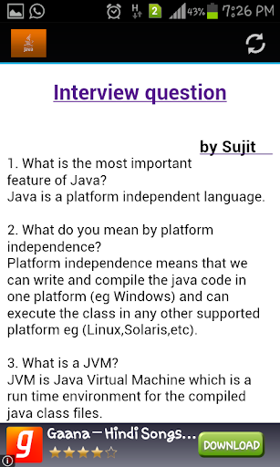 Core Java Interview Question