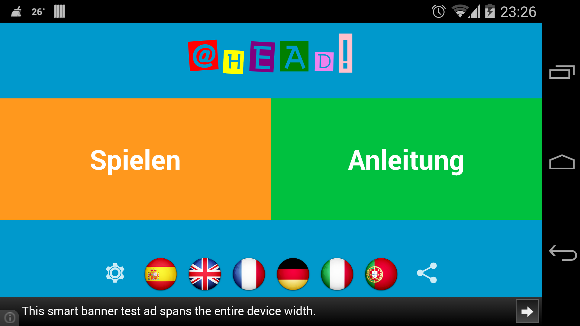 Android application @head! screenshort