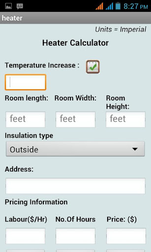 Heater Calculator