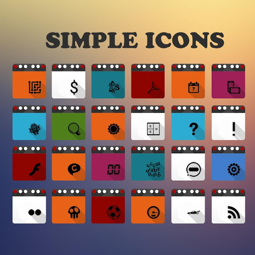 SIMPLE ICONS APEX NOVA GO ADW