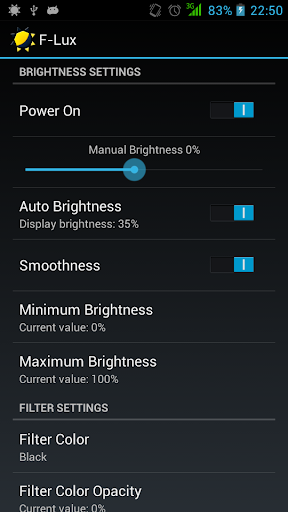 Screen Brightness Control