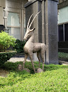 Long Horn Deer Sculpture