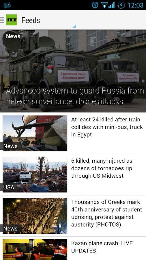 RT News English screenshot
