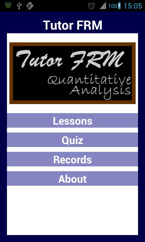 Tutor FRM 1 Quant Analysis Screen 1