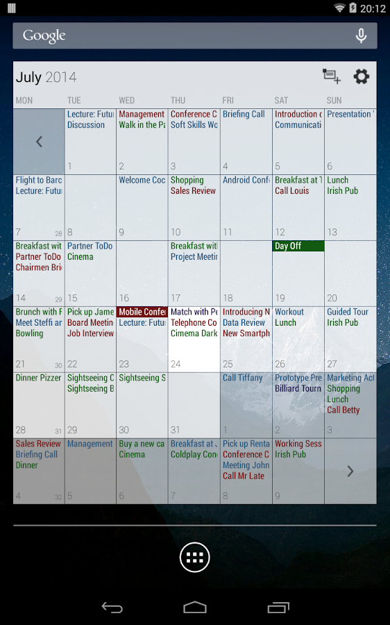 Business Calendar Pro - screenshot