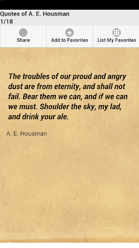 Quotes of A. E. Housman