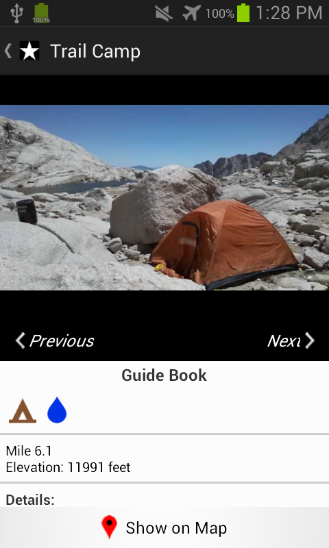 Mount Whitney Guide Screen 2