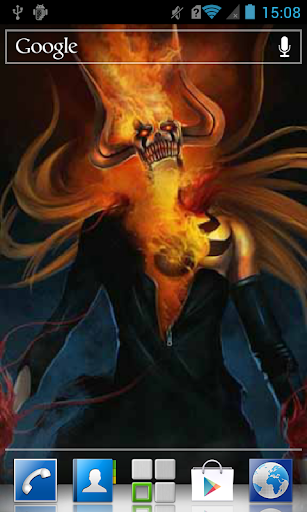 Fiery horned skeleton Live WP