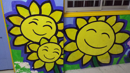 Trippy Hippy Sunflower Mural