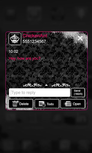 【免費個人化App】Damask & Velvet Theme SMS-APP點子