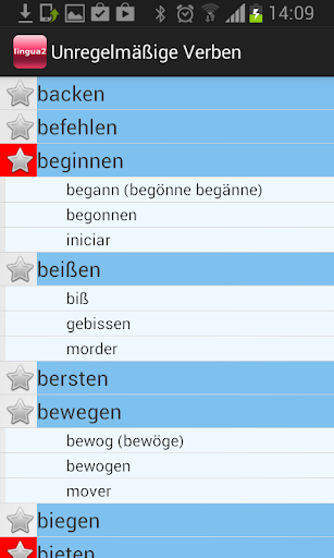 German Irregular Verbs Tutor