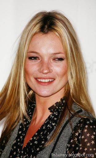 blonde hair. Kate Moss with londe hair