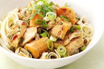 Thai salmon noodles