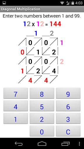 Diagonal Multiplication