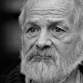 old man by Katka Kozáková - Black & White Portraits & People