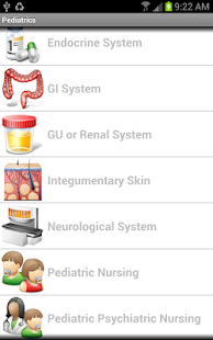Pediatric Nursing in a Flash screenshot for Android