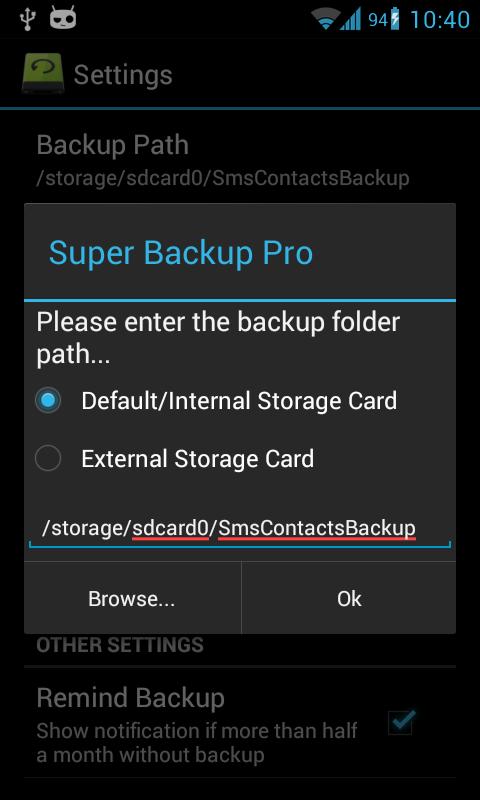 Super Backup Pro: SMS&Contacts - screenshot