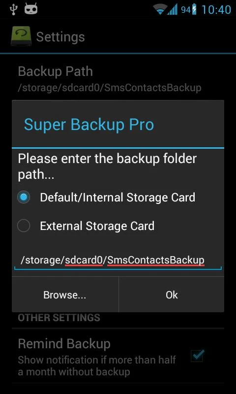 Super Backup Pro: SMS&Contacts - screenshot