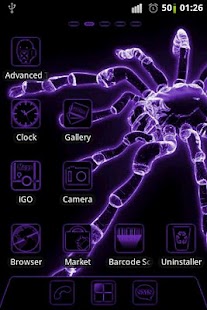 How to install Purple NEON theme GO Launcher patch 1.0 apk for bluestacks