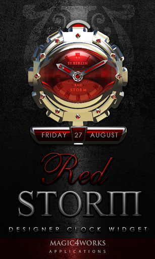 Red Storm Clock Widget