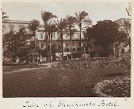 Tuin van het Shepheards Hotel in Caïro