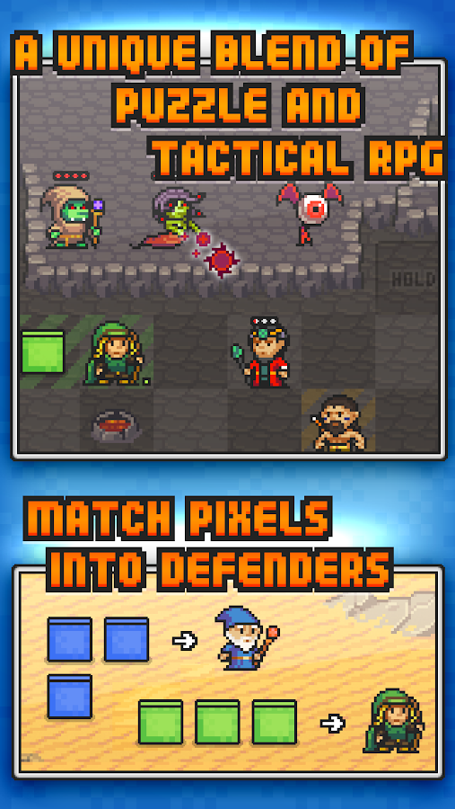 Pixel Defenders Puzzle - screenshot