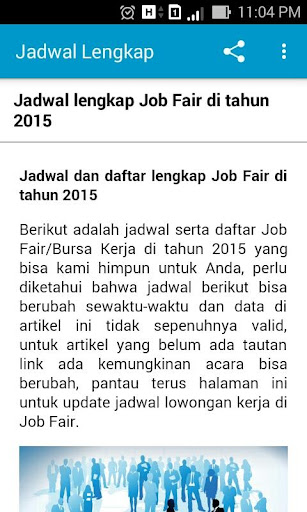 Jadwal Job Fair