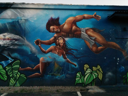 Flying Couple Mural