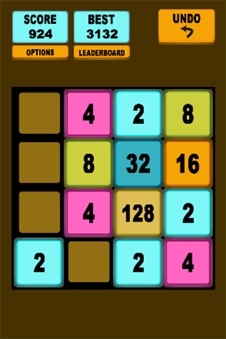 Neon 2048 Match The Number