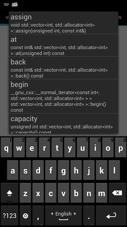 C4droid (C/C++ compiler & IDE) - screenshot