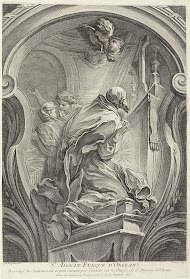 Sculptuur van H. Aignan, bisschop van Orléans