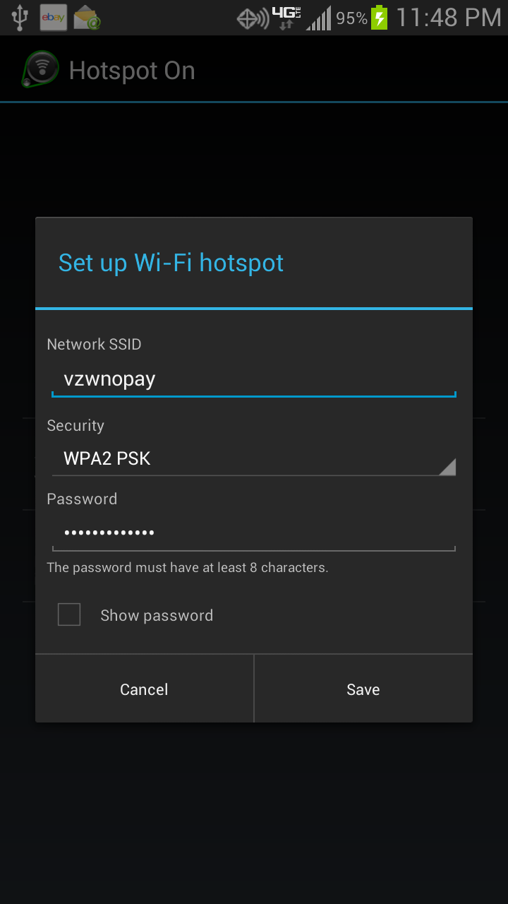 Hotspot On (Wifi w/o Root) Screen 2