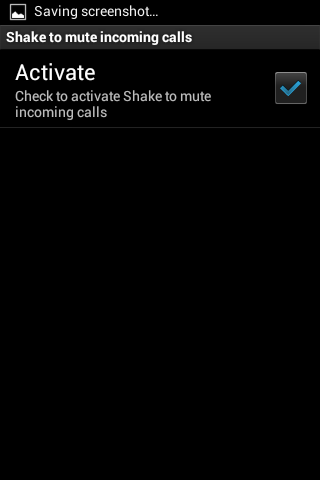 Shake to mute incoming calls