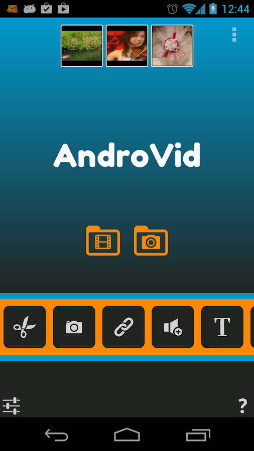 Trimmer Vídeo AndroVid - screenshot