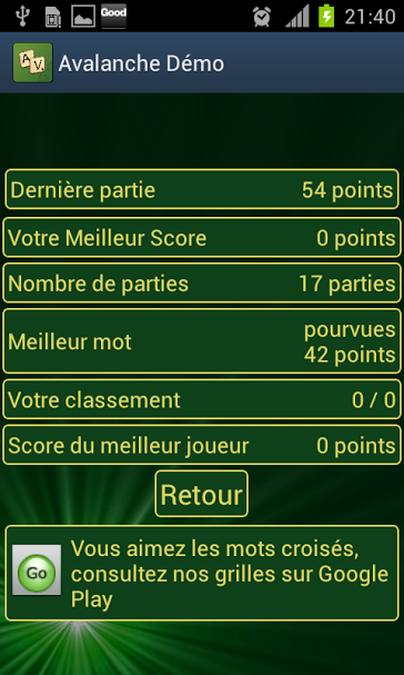Android application Avalanche Premium screenshort