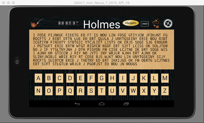    Holmes Cryptic Cipher Puzzle- screenshot  