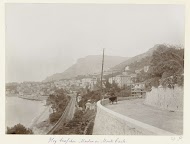 Gezicht op Monte Carlo vanaf de weg tussen Monte Carlo en Menton