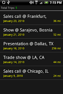 Mileage Log Screenshots 0 Mileage Log Screenshots 0