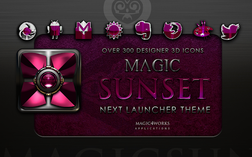 Next Launcher Theme Magic Sun