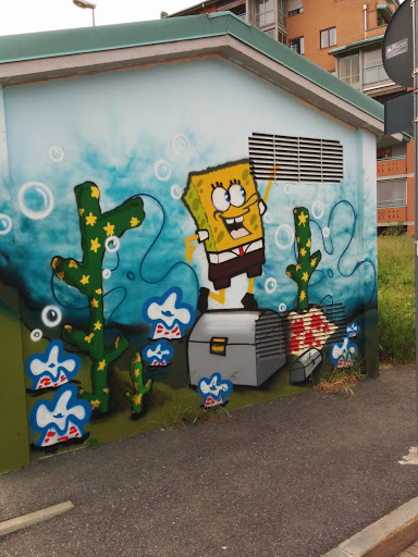 Collegno - Murales Spongebob
