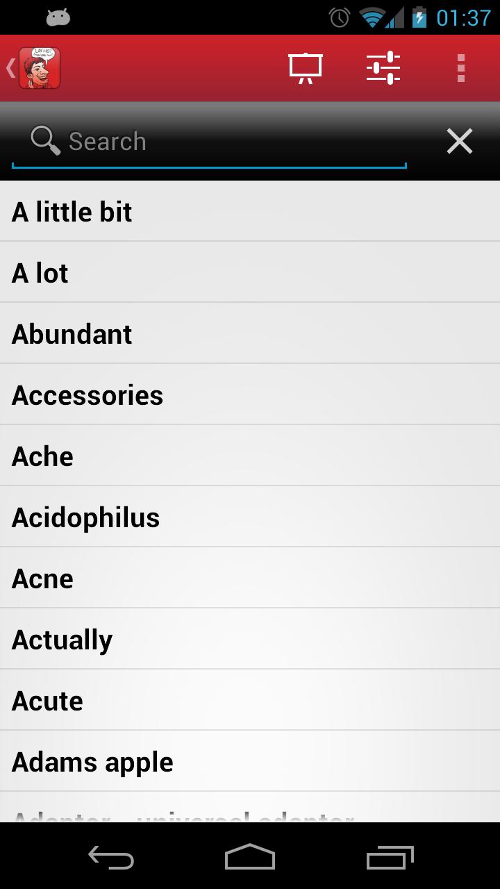 Fonetic Cantonese translator Screen 2