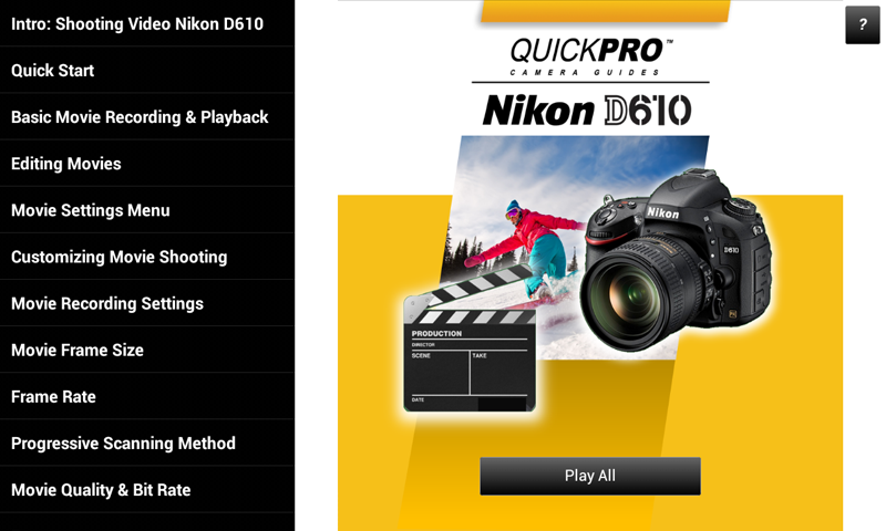 Guide to Nikon D610 SV Screen 1