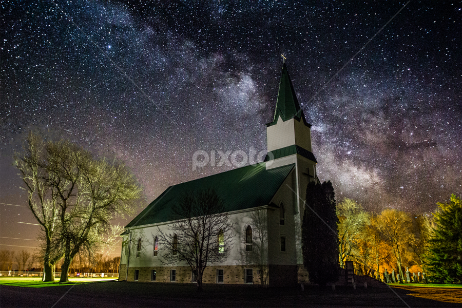 Milky Way Church by Aaron Groen - Landscapes Starscapes