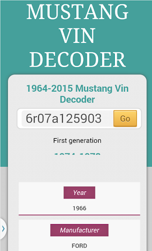 Mustang Vin Decoder