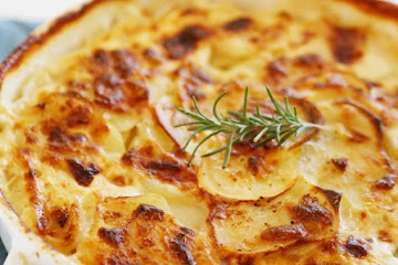 Garlic Potato Gratin with Goat Cheese