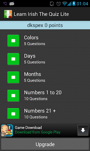 Learn Irish: The Quiz Lite