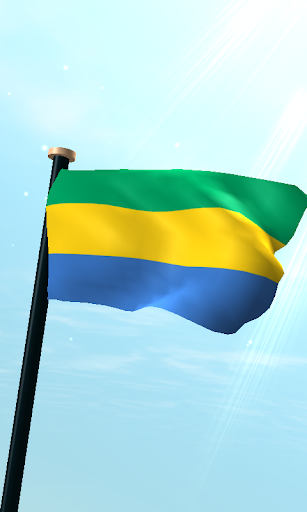 Gabon Flag 3D Free Wallpaper